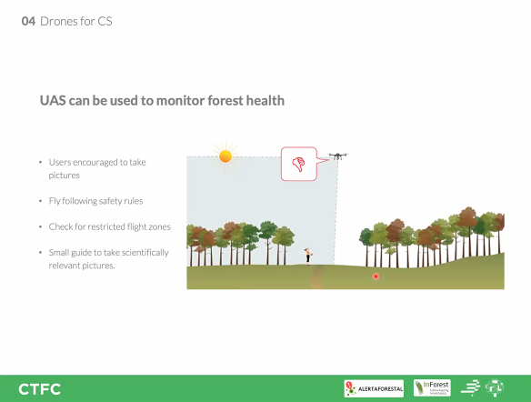EU_Aliens's tweet photo. Arnau Campanera presents the #CitizenScience project #AlertaForestal and the use of drones for #monitoring #InvasiveSpecies in Spain forest, also involving volunteers, @aliencsi1 Workshop today. https://t.co/Ovk0HoW5i0