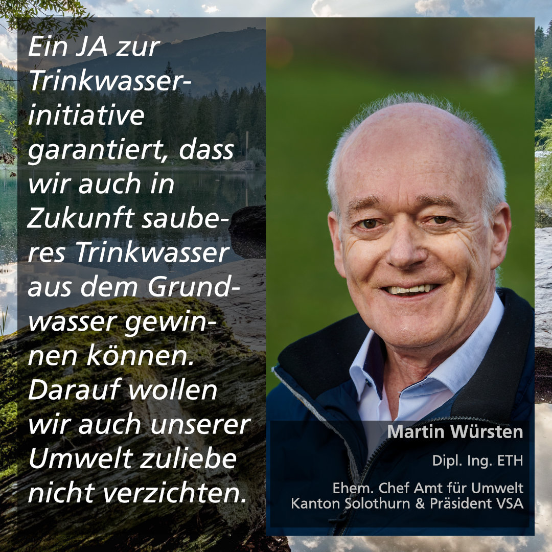 Als ETH Ingenieur und mit seinem beruflichen Hintergrund weiss Martin Würsten um die dringende Notwendigkeit jetzt für unser gesundes #Trinkwasser einzustehen und zu handeln! #TWIJa