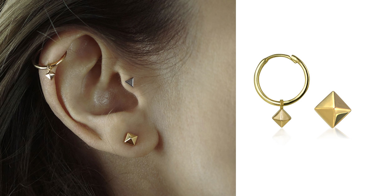 What are #HuggieHoopEarrings? #Huggies are a style of little hoop clickers that 'hug' the earlobe or cartilage. Whether they're solid gold huggies, or designed with gemstones, or dainty charms, these earrings look beautiful worn alone, or as a part of your #earstack.