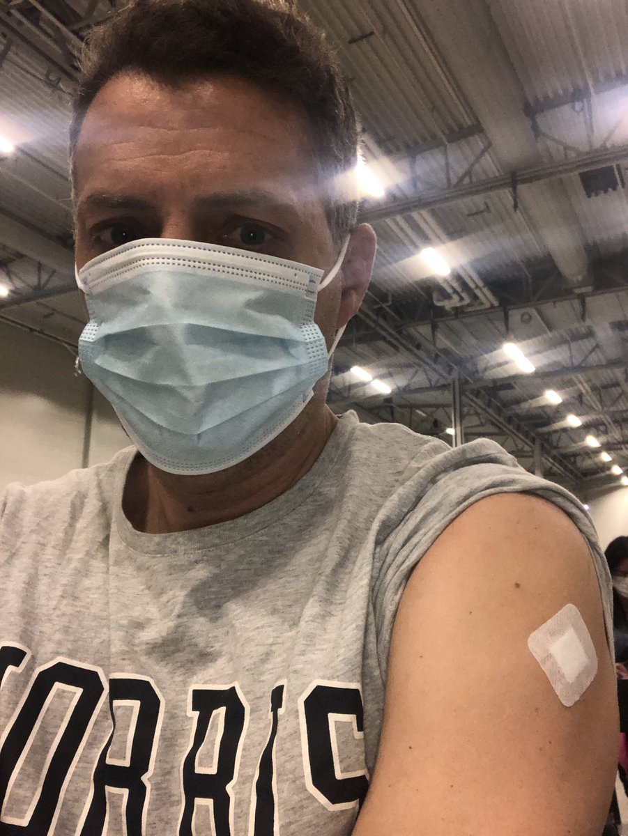 First 💉 done! #modernavaccine