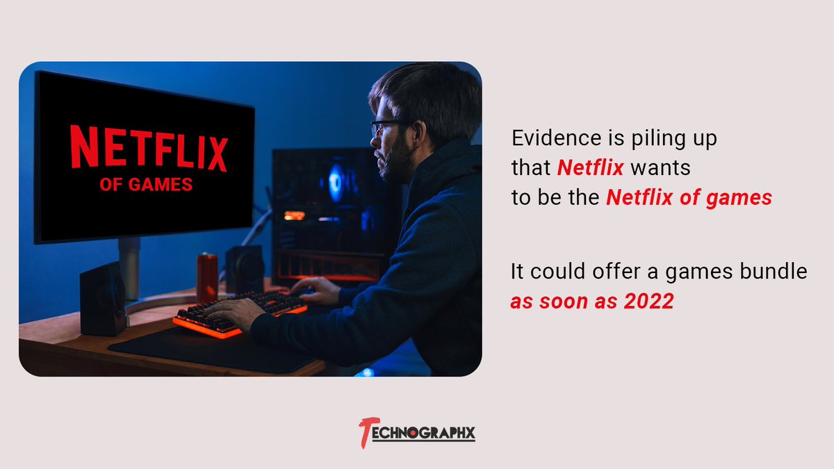 technographx's tweet image. Evidence is piling up that Netflix wants to be the Netflix of games

It could offer a games bundle as soon as 2022

Comment below your favourite Netflix Series

Know more about tech news: bit.ly/2MH5T7L

#netflix #netflixofgame #netflixgame #MoneyHeist #MoneyHeist5
