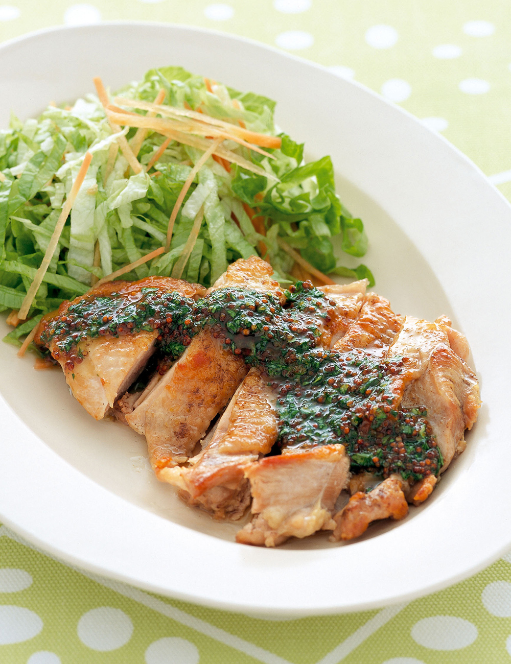 オレンジページ編集部 おいしい贈り物キャンペーン中 今夜のレシピ 迷ったらこれ 鶏肉のソテー バジルマスタード こんがりジューシーな鶏肉とフレッシュなバジルソースは相性抜群 T Co Wrjwhxtaaa 今日のおかず 今日のごはん おうち