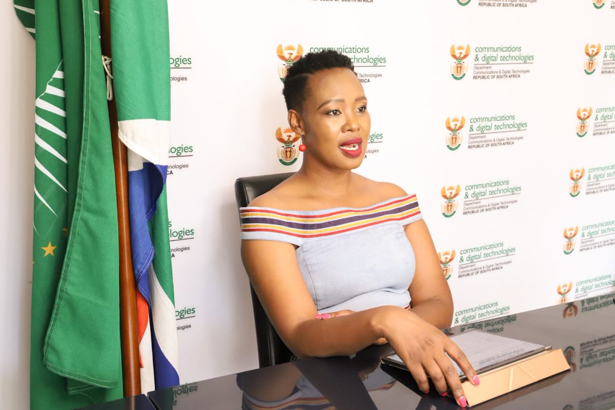 CommsZA's tweet photo. "This year we deemed it proper that we celebrate Africa Day together as SADC ministries responsible for the ICTs under the theme: Accelerating digital transformation in challenging times, throughout the year with national, regional and international initiatives" @Stellarated https://t.co/r4VJLBcVO8