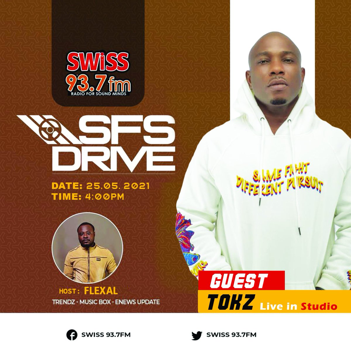 TokzGh's tweet photo. Live in Ho today on @global1051fm & @swiss937fm. Don't miss.
#Yehowa #tokz #newmusic https://t.co/OglI4qL4BX https://t.co/hm8fCsMBcY