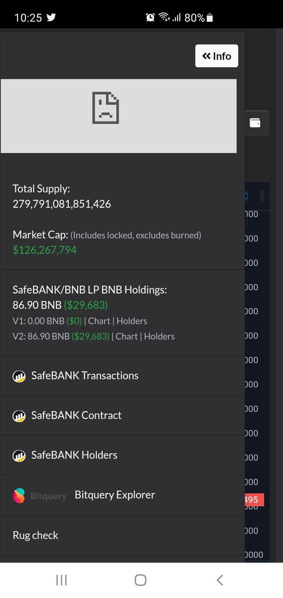 Tony31281814's tweet photo. #safebankyes @SafeBankToken this looks likenthe final of the scam, as fast as money is coming in , its been drained , holders rising , listed on cmc today and money drainer quickly, tried to alert people to this a week ago , don't keep throwing money in https://t.co/3vyuv0Qfce