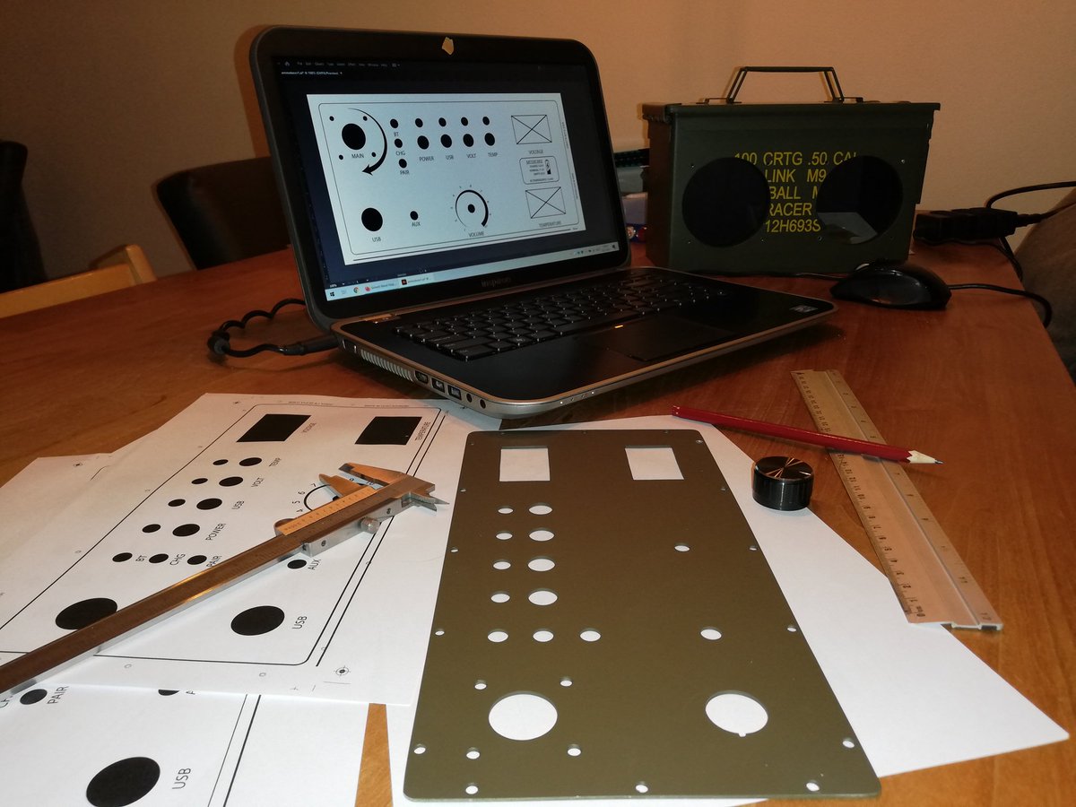 BJStroo's tweet photo. Another hand build speaker done! 🔊😎

This one took a while to build, but I'm very please with the result.

Each build I'm stepping up another level and striving for perfection.

#ammocanspeaker #diyaudio #speakerbuilding #daytonaudio https://t.co/cfrVIknFYn
