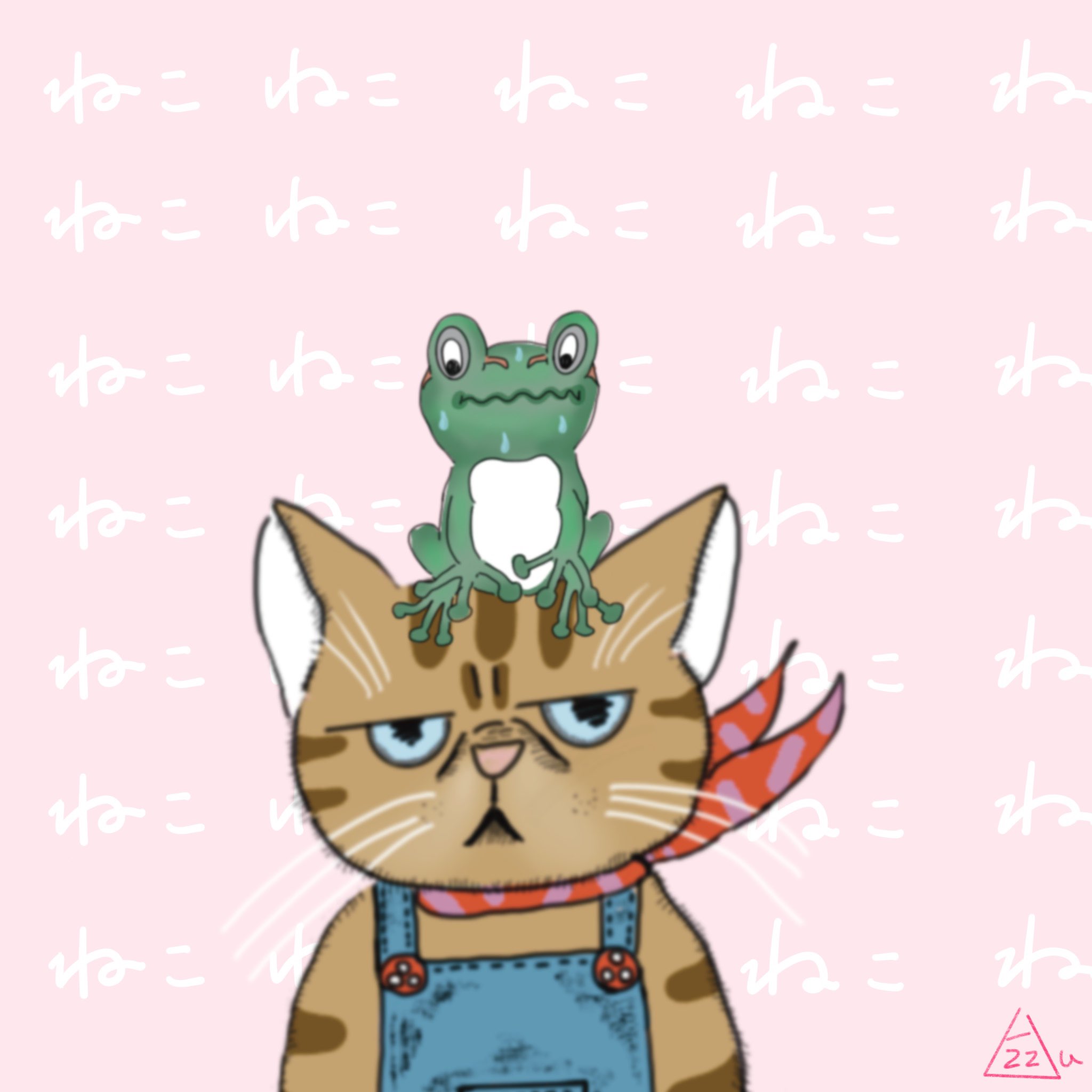 تويتر Azzu على تويتر ネコのイラスト描いたよ ぶさかわネコ T Co Mynokfvmht