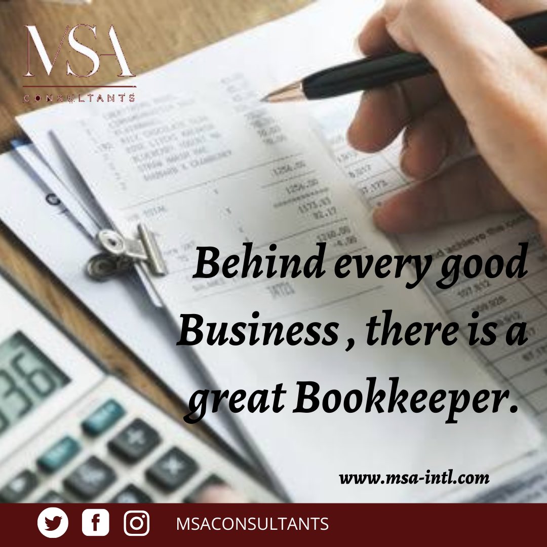 MSA_Consultants's tweet image. Every Business deserves a great Book keeper. Contact us today.

Visit our website for more information or send us a Dm.

msa-intl.com

#msaconsulting #msa #accounting #auditing #consulting #tax #finance #business #account #virtualaccountants #bookkeeping