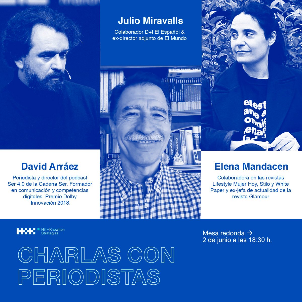 Con motivo del cierre de la 4ª edición del <a href="/MastComDigital/">Máster UCM & H+K</a> by <a href="/unicomplutense/">Complutense</a> &amp; <a href="/HK_Spain/">Hill & Knowlton Spain</a>, hemos organizado una mesa redonda sobre el pasado, presente y futuro de los medios de comunicación.

🗣 Con <a href="/UsuarioArraez/">David Arráez</a>, <a href="/JulioMiravalls/">Julio Miravalls</a> y <a href="/emandacen/">Elena Mandacen</a>
👉 Moderado por <a href="/AdrianaCovaleda/">Adriana Díaz Covaleda</a>