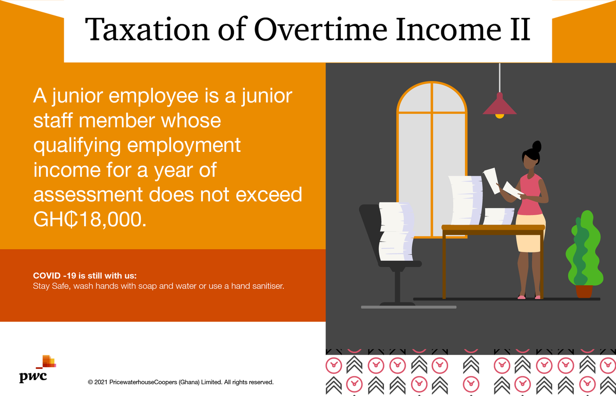 PwCGhana's tweet photo. Do you know? #Taxation #OvertimeIncome #JuniorEmployee #PwCTax https://t.co/eXqr4aD2Ec