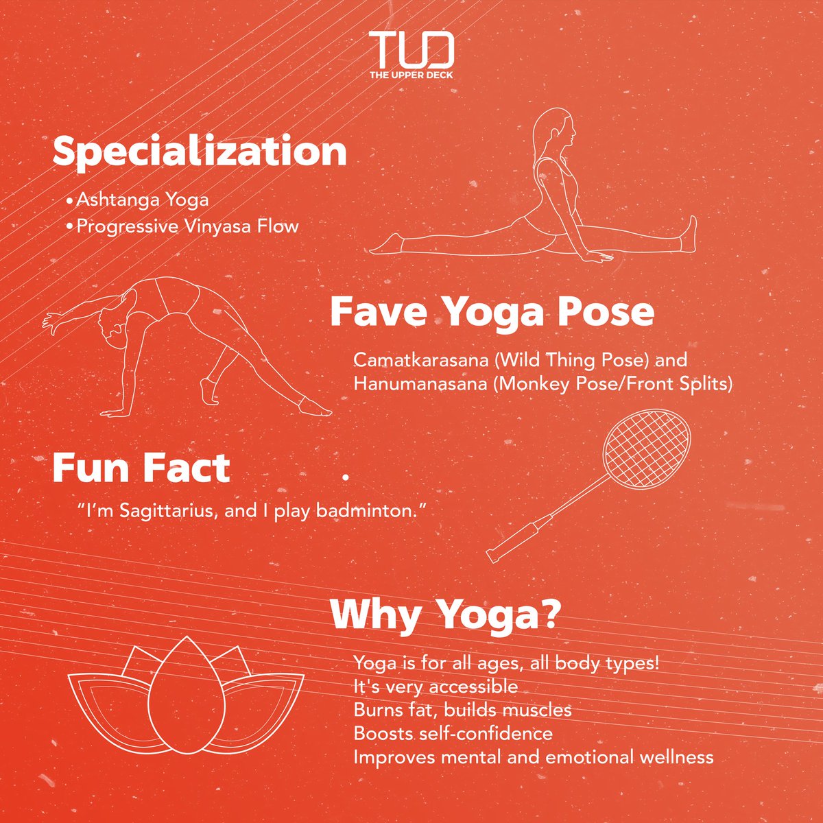TheUpperDeckPh's tweet photo. Yoga poses and power smashes.

Our Pioneer Yoga Class Instructor Coach Ria, can help you on both. Coach Ria is here to guide you in building the right muscles for active sports while teaching you flexibility and strength through yoga! https://t.co/t2KqitTugm