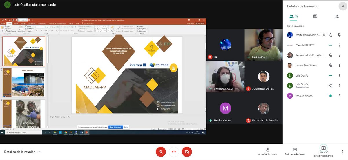 ITERtenerife's tweet image. ¿Qué hacemos en el Laboratorio de Células Fotovoltaicas #SiCellLab?🤷‍♀️

👉Luis Ocaña, Investigador 👨‍🔬 del Dpto. de Energía #Fotovoltaica☀️, comparte su labor investigadora en esta infraestructura optimizada en el marco del proyecto #MACLAB-PV en la Feria de #VocacionesCientíficas