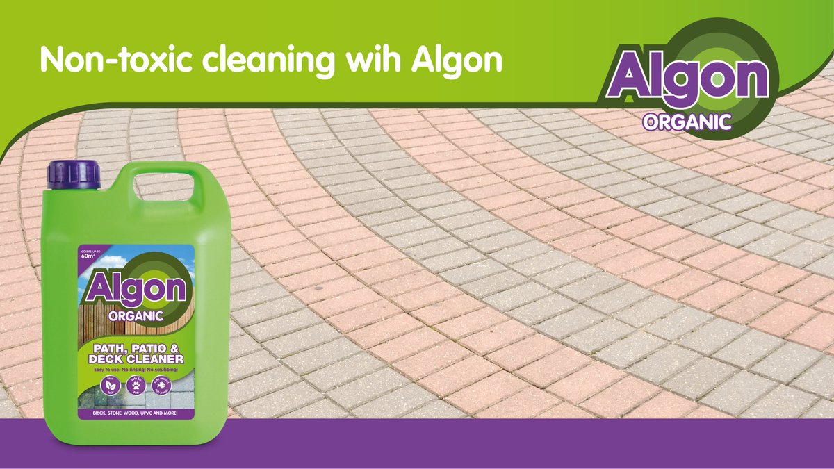 AlgonOrganic's tweet photo. As the weather starts to get warmer why not try using Algon Organic Path Cleaner to revive your outdoor surfaces. Suitable on most materials such as paviours, flags, decking and much more. Safe for pets, non-toxic and easy to use #gardening #organic https://t.co/gooHoeyKeG
