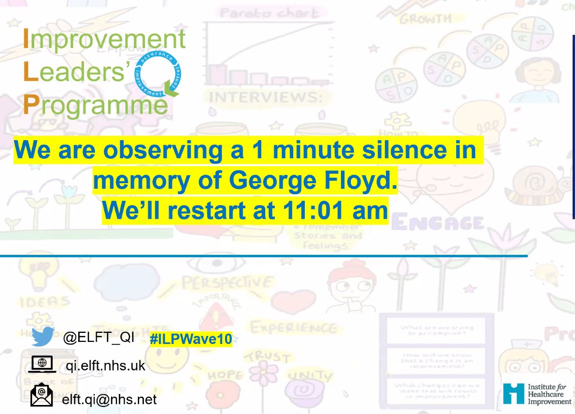 CarlosQI_'s tweet photo. Today at #ILPWave10 we stand with @NHS_ELFT to remember #GeorgeFloyd :
Let it not be a footnote in history.
#BlackLivesMatter https://t.co/p36QwDJX7Y