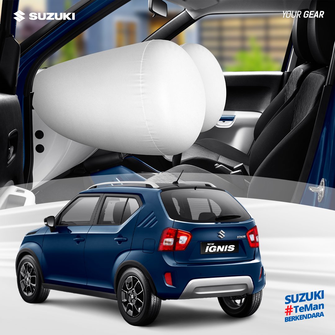 SuzukiIndonesia's tweet photo. Dual SRS Airbag pada Suzuki New Ignis dirancang untuk meningkatkan keamanan dalam berkendara. Tetap fokus di mana pun kamu berada ya, Suzuki Family!
#Suzuki #SuzukiIndonesia #YourGear #SuzukiTeManBerkendara #TetapAmanBerkendara #NewIgnis https://t.co/okp4BNS2uY