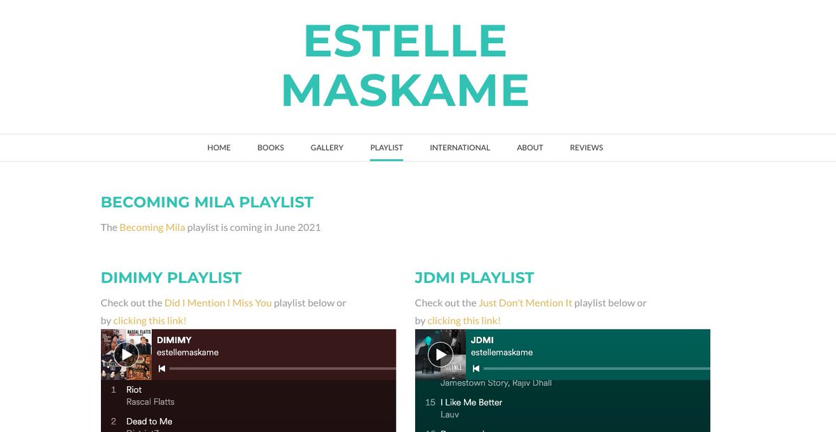 bwrightsdept's tweet photo. Listen up!😜 Did you know @EstelleMaskame's playlists for #DIMIMY and #JustDontMentionIt are available on her website? 🎧
https://t.co/1FcbsK4CMv https://t.co/qPZ0RNVvbz