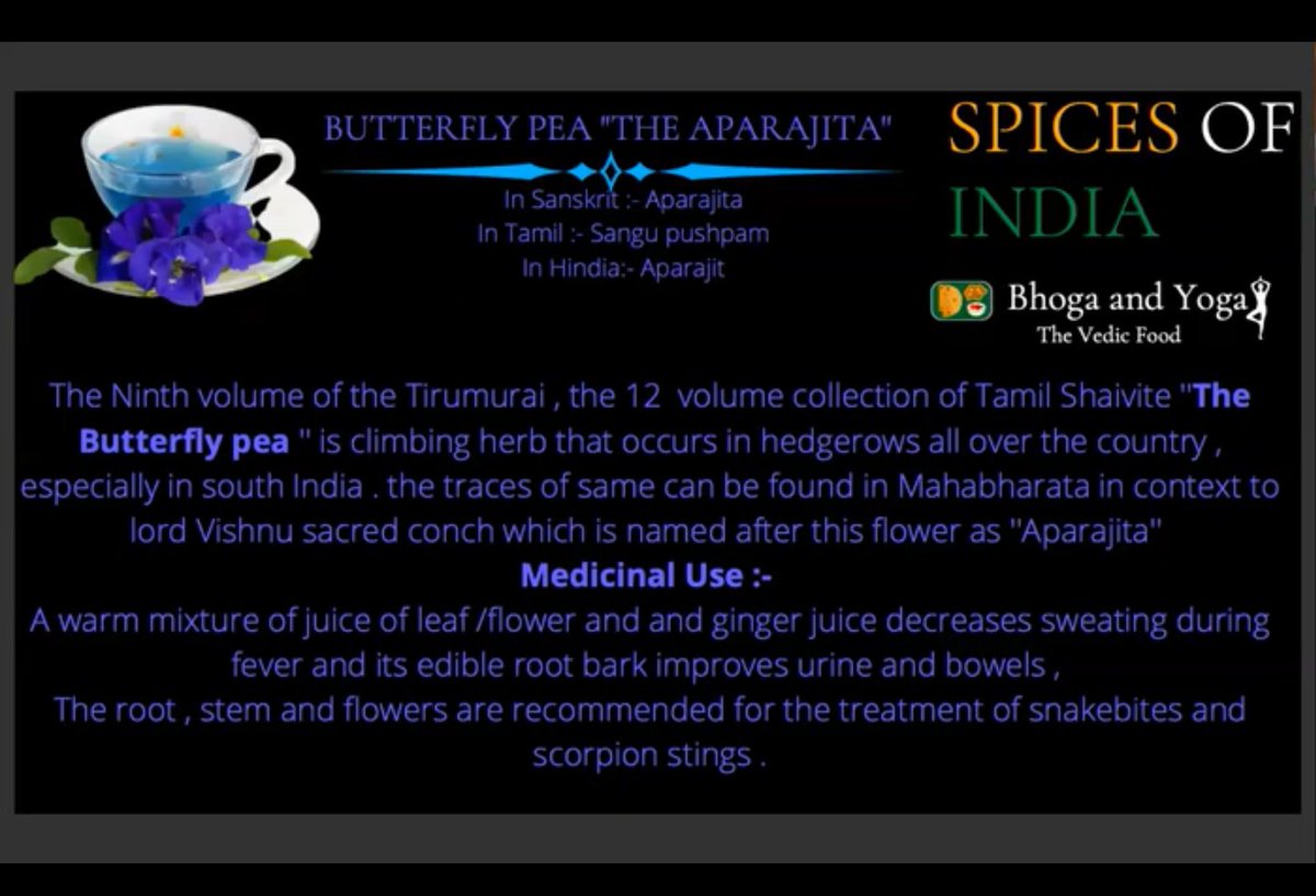 incredibleindia's tweet photo. The webinar concluded with a discussion about the flowers that the Indian flora isendowed with. For instance, Aparajita or Butterfly Pea is an essential medicinal flower. 
#DekhoApnaDesh https://t.co/rmrj4nT903