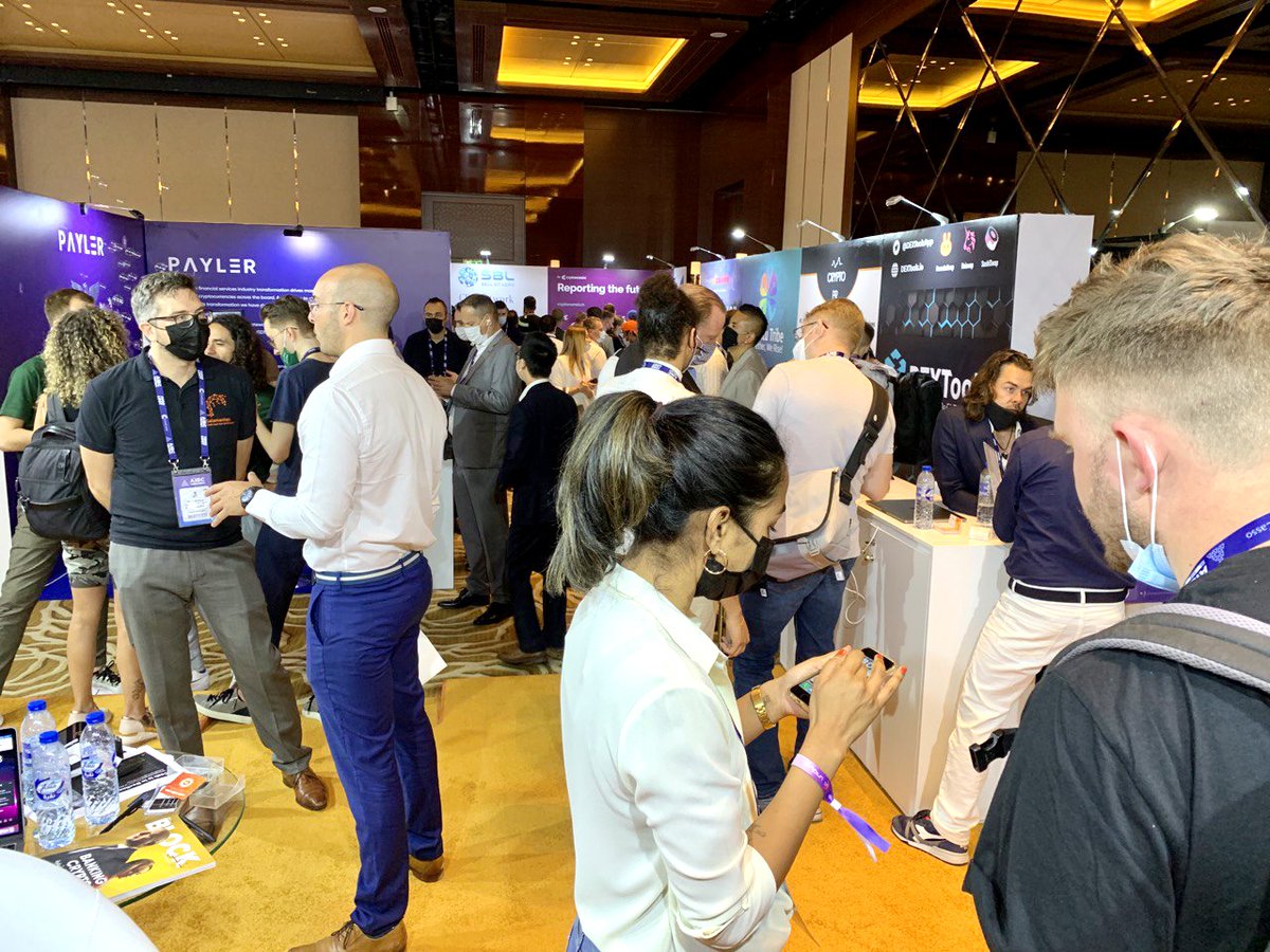 salamantex's tweet photo. As the day continues, our booth is buzzing. If you want to talk to us or get a demo of our payment software, visit us at booth S3🦎
#aibcsummit #uae #blockchain #salamantex #paymentsoftware #digitalassets https://t.co/UN6dT4XRq1