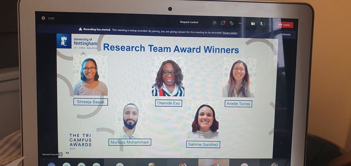 Laura Ruiz-Cantu (@lauraruizcantu) on Twitter photo So proud of <a href="/UoNCfAM/">UoN CfAM</a> @UoNEngineering, so many members of the group were awarded today on the <a href="/UoNresearch/">Nottingham Research</a> tri-campus Awards. Congrats <a href="/QuachThuyTien2/">Tien Thuy Quach</a>, <a href="/guferraz_/">Gus</a>, Arielle Torres, Salome Sanchez and Shreeja Basak!! So proud of <a href="/UoNCfAM/">UoN CfAM</a> @UoNEngineering, so many members of the group were awarded today on the <a href="/UoNresearch/">Nottingham Research</a> tri-campus Awards. Congrats <a href="/QuachThuyTien2/">Tien Thuy Quach</a>, <a href="/guferraz_/">Gus</a>, Arielle Torres, Salome Sanchez and Shreeja Basak!!