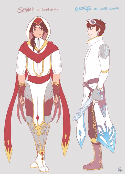 #sapnapfanart #georgenotfoundfanart #sapphireau
Finally done the art😭😭
Sapnap and George belong to the Church, and both are Dream's right-hand man.
btw I wanna give this au a tag, let's call it sapphire au just bc the Royal Symbol ……🤧 