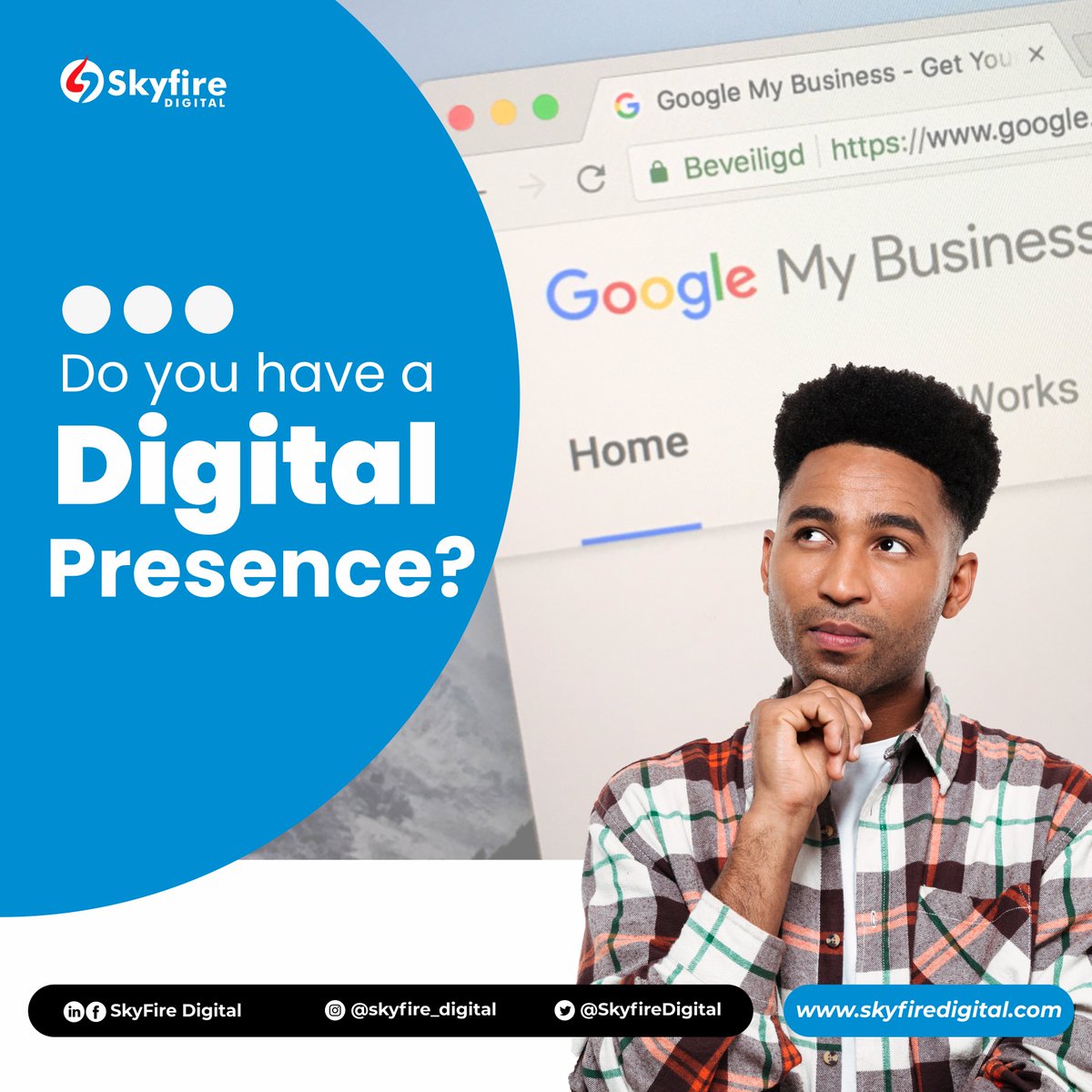 SkyfireDigital's tweet photo. How you appear, or how your business appears online says a whole lot.

Do you have a digital presence and if you do, what impression does your digital presence exude?. https://t.co/v2McXSYKyY