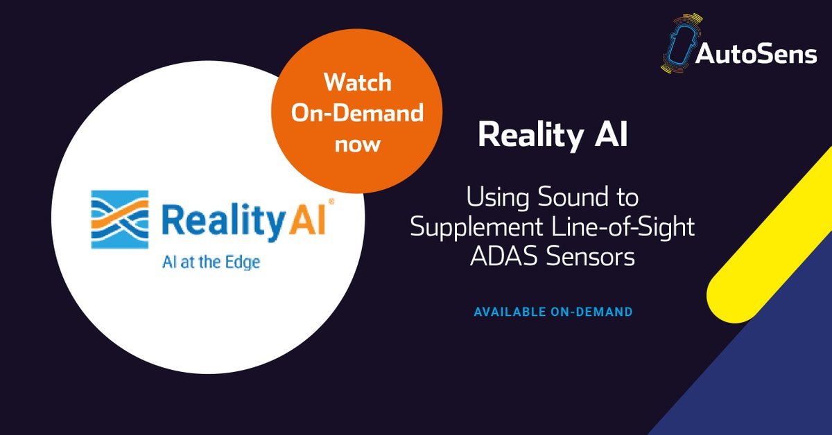 AutoSens_'s tweet image. Want to watch "Using Sound to Supplement Line-of-Sight ADAS Sensors" with Stuart Feffer, Co-Founder and CEO, @SensorAI - now you can with our on-demand passes hubs.ly/H0NzbPR0