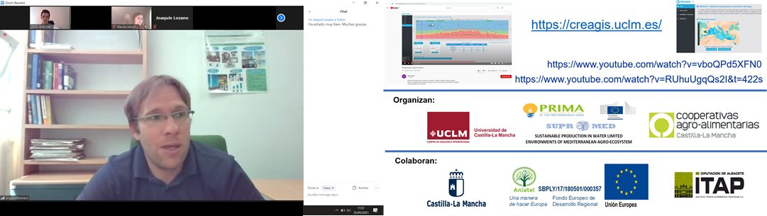 crea_uclm's tweet photo. Hoy hemos estado junto a técnicos de @CoopAgroCLM e @itapdipualba en JORNADA TÉCNICA: Manejo del riego en almendro y pistacho con el programa online "MOPECO". Ejemplos reales 2020. Ángel Martínez Romero de @crea_uclm ha explicado los fundamentos de la herramienta. @supromed https://t.co/OYR1hmxTGG