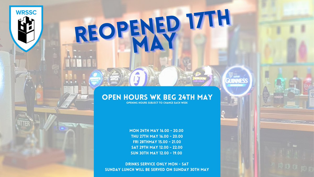 We are OPEN...🍺☕️

Opening hours for this week as below ⌚️

We hope to see you soon 👀