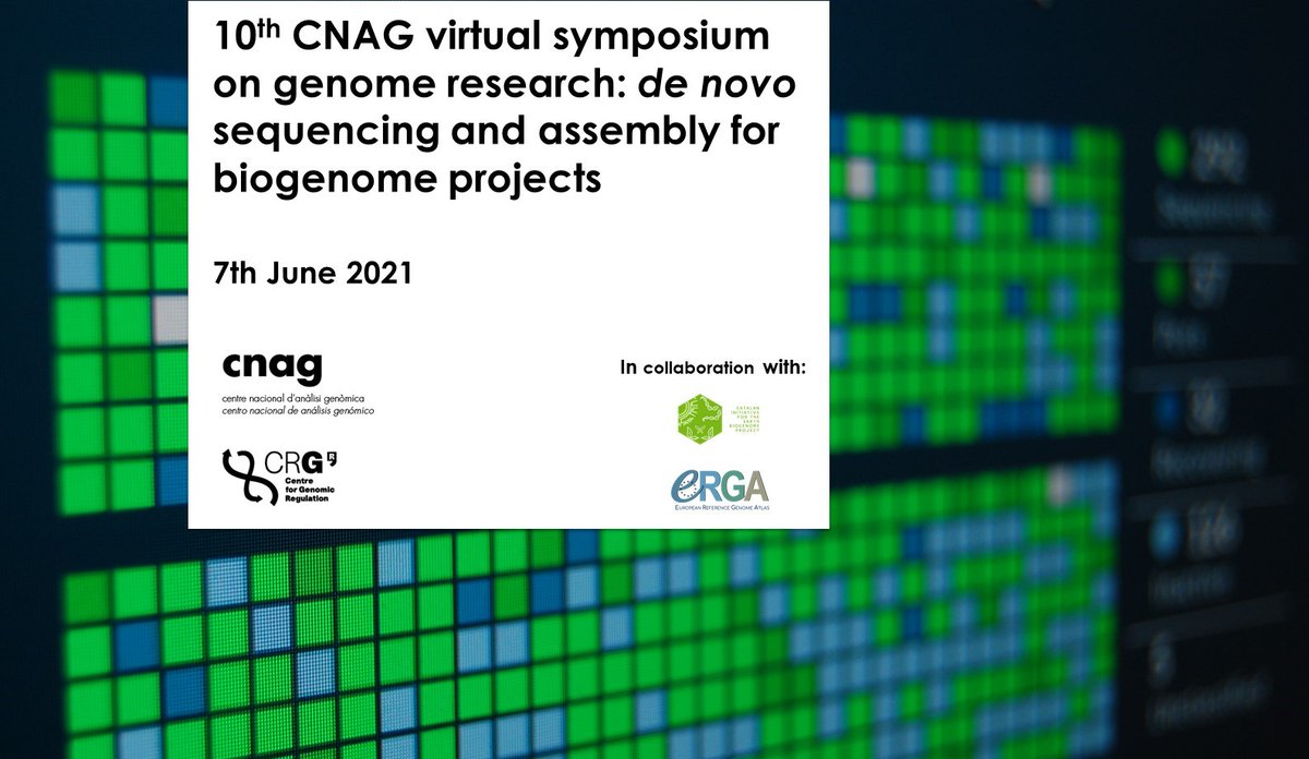 10th CNAG virtual symposium on genome research: de novo sequencing and assembly for biogenome projects

🗓️June 7th
⌚️10am - 1:30pm
✍️🏻Free registration 
➡️bit.ly/CNAGBio