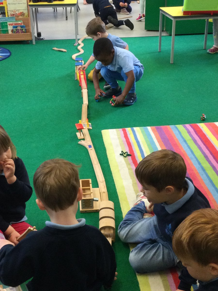 CHSEarlyYears's tweet photo. It's all about trains and railways in Nursery today as they continue with their transport topic. The pupils did an amazing job working as a team to build a giant Brio train track the length of the whole room! #EYFS #learnthroughplay https://t.co/eJsh2vXUXJ