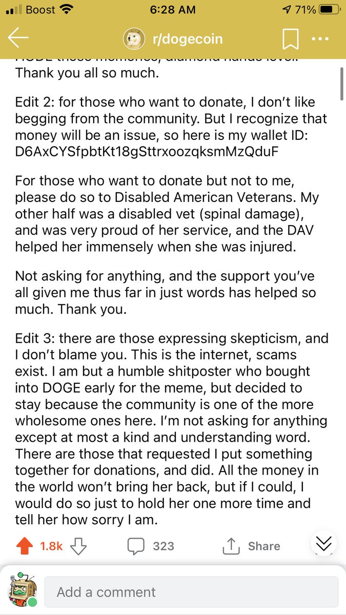 82_robertson's tweet photo. #dogearmy #dogecoin $doge to anyone that would like to help out this man... let’s show him what community is all about https://t.co/3fZMBIcUuT