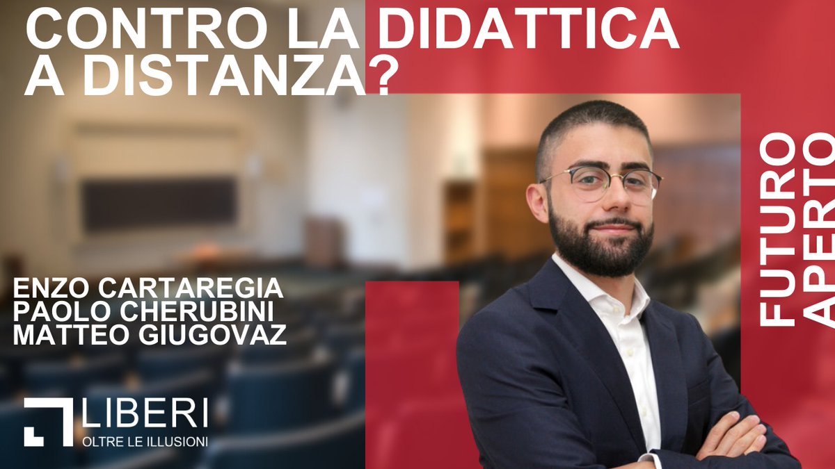 🔴🔴NUOVA PUNTATA FUTURO APERTO
Enzo Cartaregia e gli ospiti riflettono sulla DAD in università.
Intervengono Paolo Cherubini, professore di psicologia generale, Università di Milano-Bicocca e Matteo Giugovaz, studente, comitato consultivo ANVUR.
📽👉🏻youtu.be/278t5leEU8s