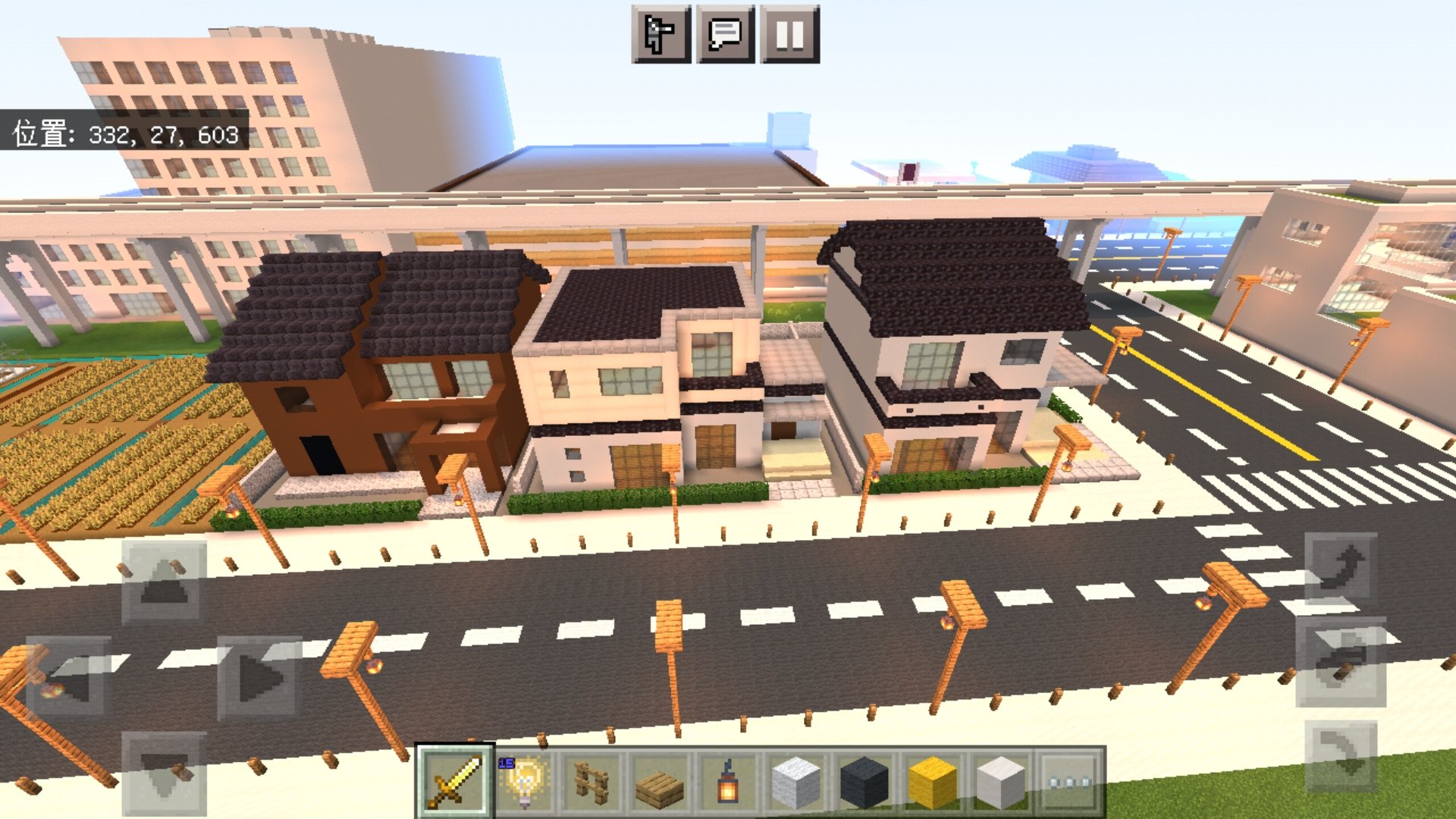 O Xrhsths ルイセ 黒雄市 Sto Twitter 都市 途中経過 住宅街 畑 マインクラフト マイクラ Minecraft Minecraft建築コミュ