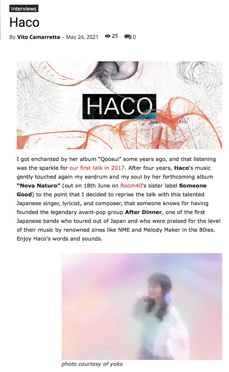 hacohacodotnet's tweet image. 🌟ドイツのChain D.L.K.誌に最新インタビューが掲載されました！深謝💜 
6/18発売の新譜『NOVA NATURO』、共作アーティストについてなど。アー写は全てyokoさん撮影  
@ruby67527311
w/ @Tetsuji_Matsuo @frolicfon @gurungurun
@stabilosantaro @speakergain @Gallery_Six
☞ chaindlk.com/interviews/hac…