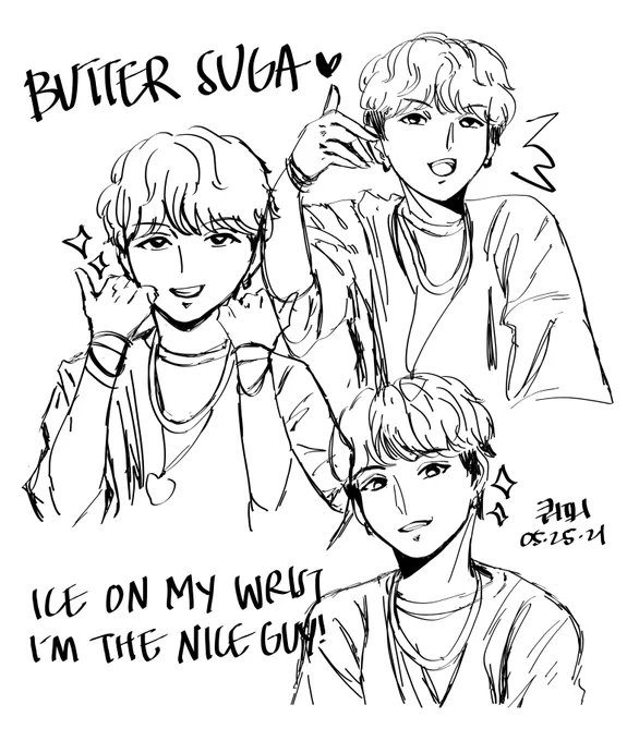 butter suga sketch study 💛

#btsfanart #BTS_Butter #SUGA 