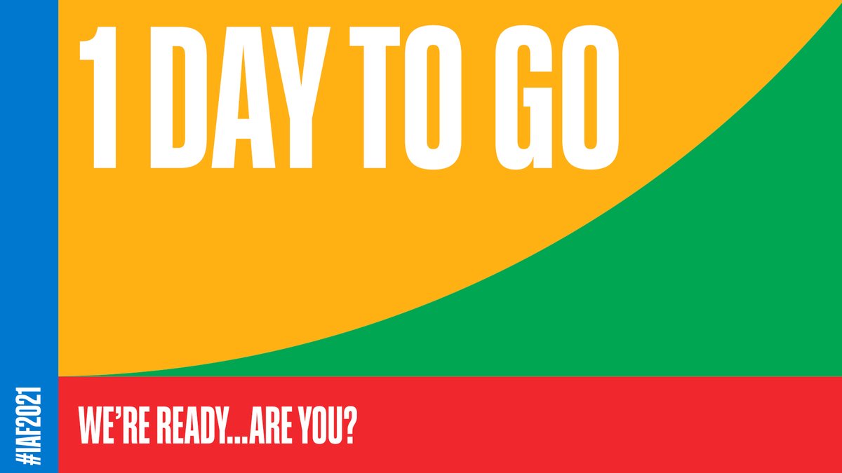 Athlete365's tweet photo. 1 DAY TO GO UNTIL #IAF2021!  ​

We’re ready… are you?​

Tune in live from 14:00 CET tomorrow as IOC AC Chair, @KirstyCoventry, kicks off the 10th International Athletes’ Forum.​

Stay tuned for the event agenda.​ 📋

Catch the live stream here 👉https://t.co/8JpPw7cI8j https://t.co/48m341y0QF