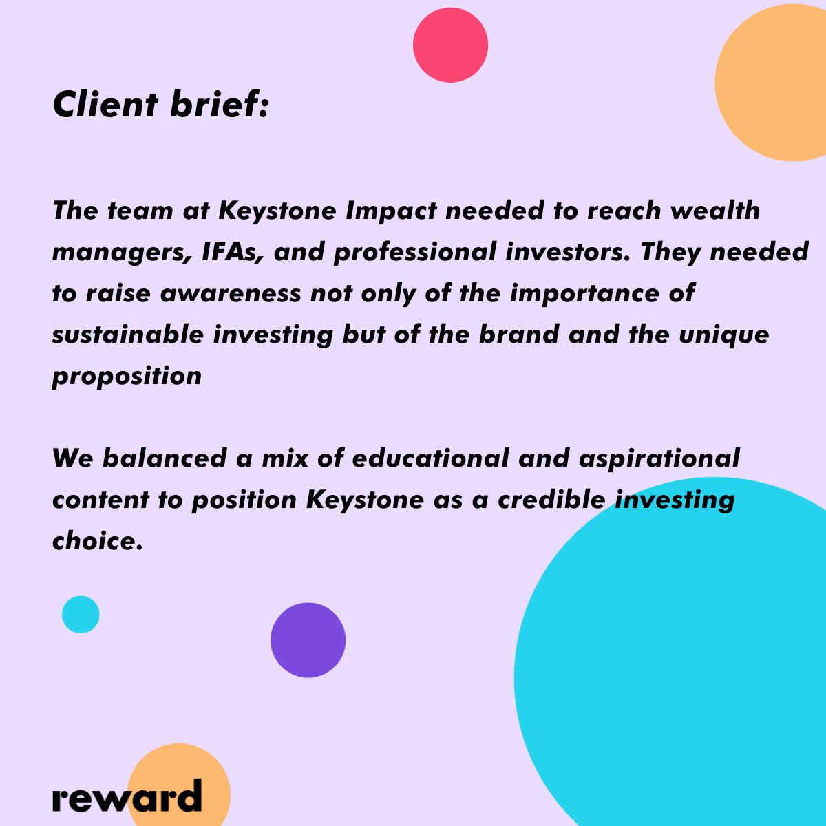 RewardAgency's tweet photo. The scope:

#casestudy #marketing #socialmedia @Keystone_Impact https://t.co/Wbl4IOTwWR
