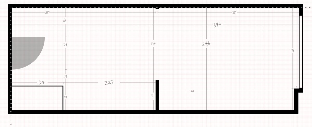 新居の寸法が確定した
さぁてどうレイアウトしたものか… 