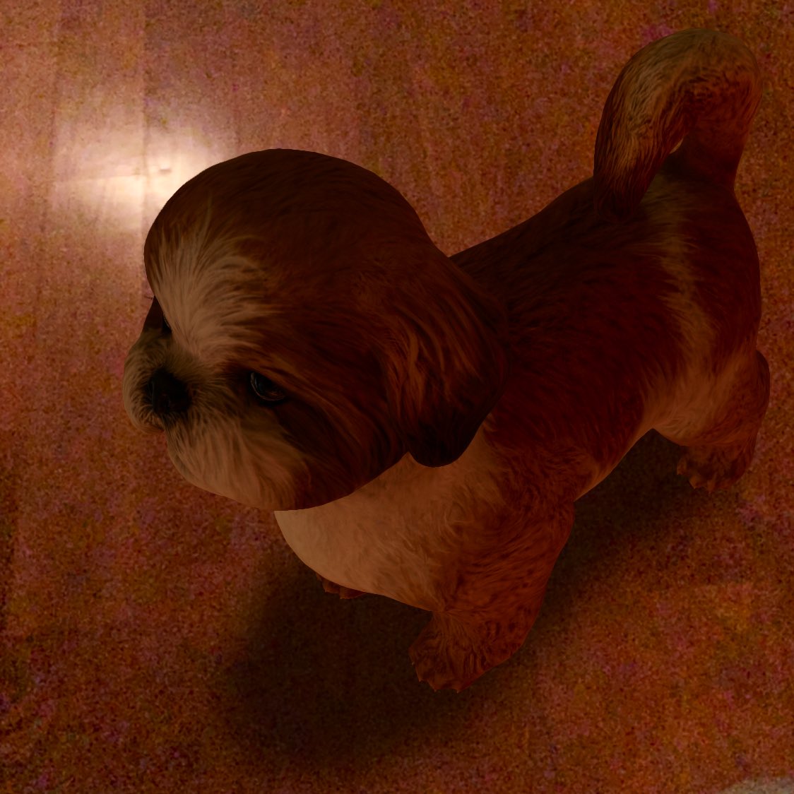 苔むした岩 Googleの3d表示で部屋に犬を召喚できるの良すぎる