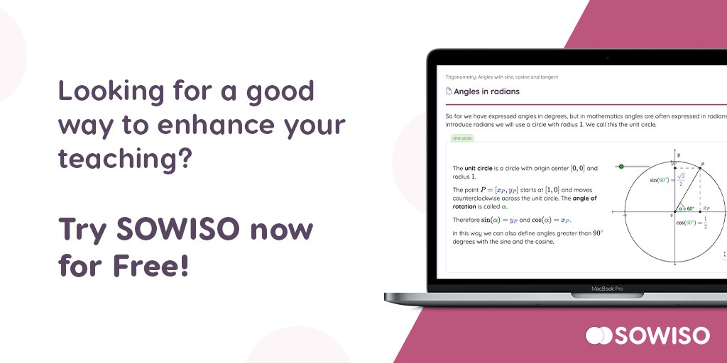 Looking for a good way to enhance your teaching? Try #SOWISO! Free trial, no registration needed! sowiso.nl/en/demo/