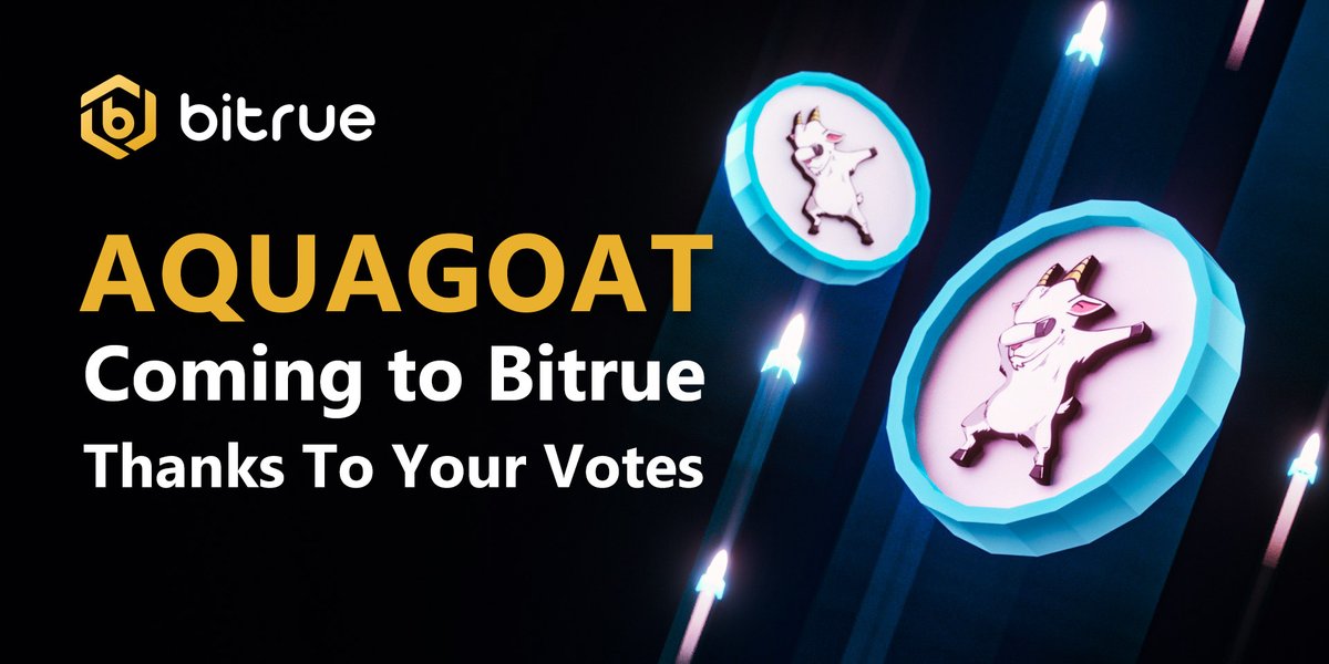 BitrueOfficial's tweet photo. Also joining Bitrue today, as a direct result of our recent poll asking what YOU wanted to see on Bitrue, is #AQUAGOAT @AquaBsc!

Deposits are open NOW in preparation for a $USDT pair opening very soon.

More info - https://t.co/cBRGNu4v3I https://t.co/6RRgh0QaWY
