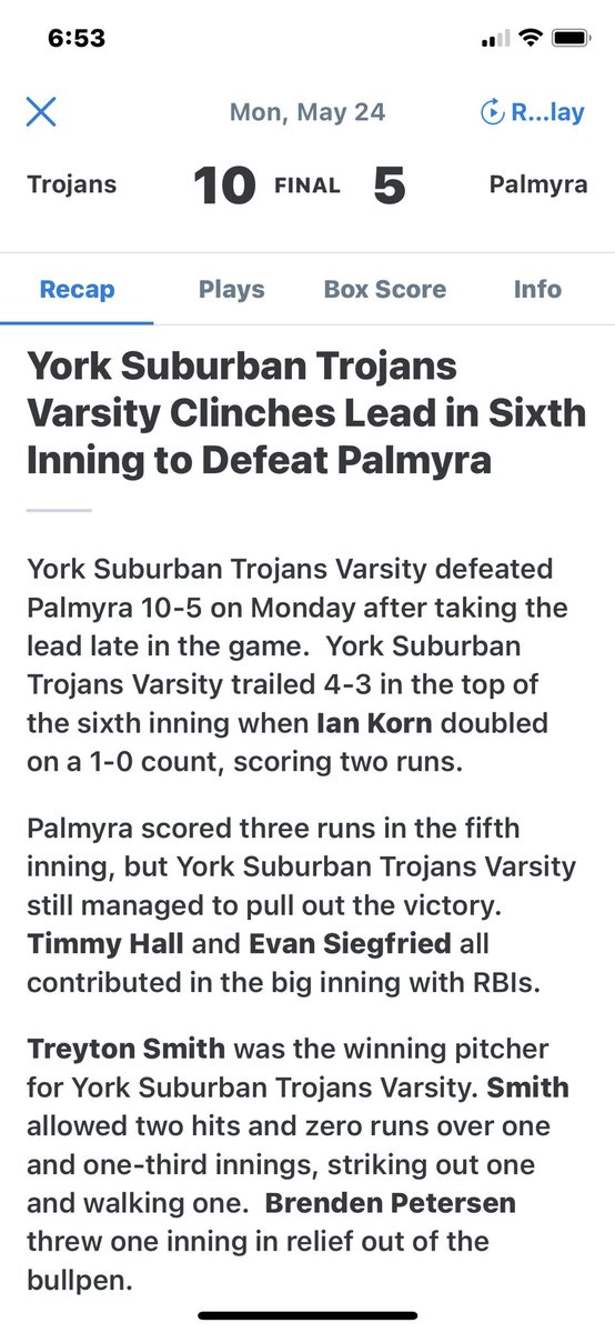 SuburbanYork's tweet photo. YS advances to the next round. Back at it on Thursday vs Red Land. Keep at it boys! https://t.co/tkKNaowM1J
