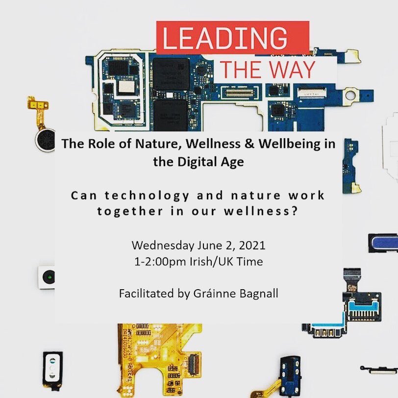 Listen to Nádúr’s Shirley Gleeson in a discussion hosted by the DT Lab (University College Cork), from 1 to 2pm Irish/UK time on June 2nd, the Role of Nature, Wellness, and Wellbeing in the Digital Age. Register below.

eventbrite.ie/e/the-role-of-…