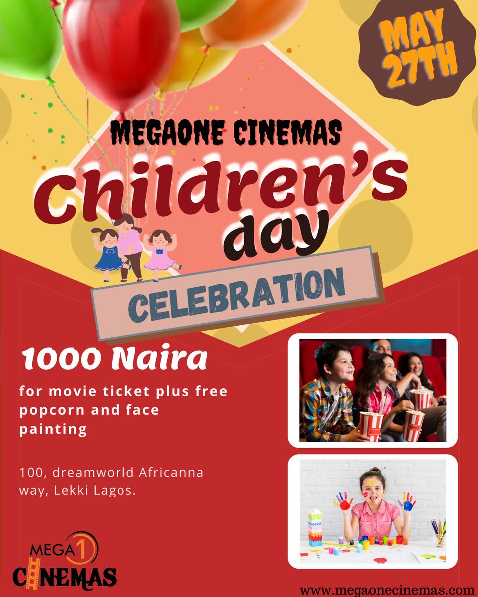megaonecinemas's tweet photo. Make plans to come with your kids on children’s day to megaonecinemas, to watch their favorite movies https://t.co/BmgLCRE2N9