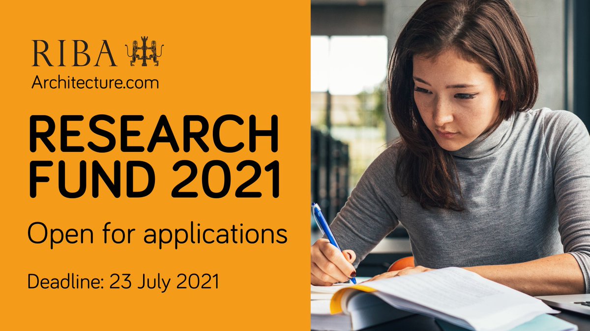 The RIBA Research Fund awards grants to individuals conducting independent architectural research at any stage of their careers in practice or academia, with the aim to support critical investigation into the advancement of architecture. 

Find out more: ecs.page.link/L6t5U