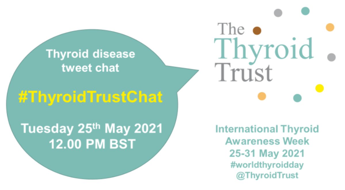 ThyroidTrust's tweet image. And it's time!  We're now kicking off our #ThyroidTrustchat.  Welcome &amp;amp; thanks for joining today.  Who's on the chat? Please introduce yourself and remember to use the hashtag #thyroidtrustchat - let's get started
#worldthyroidday