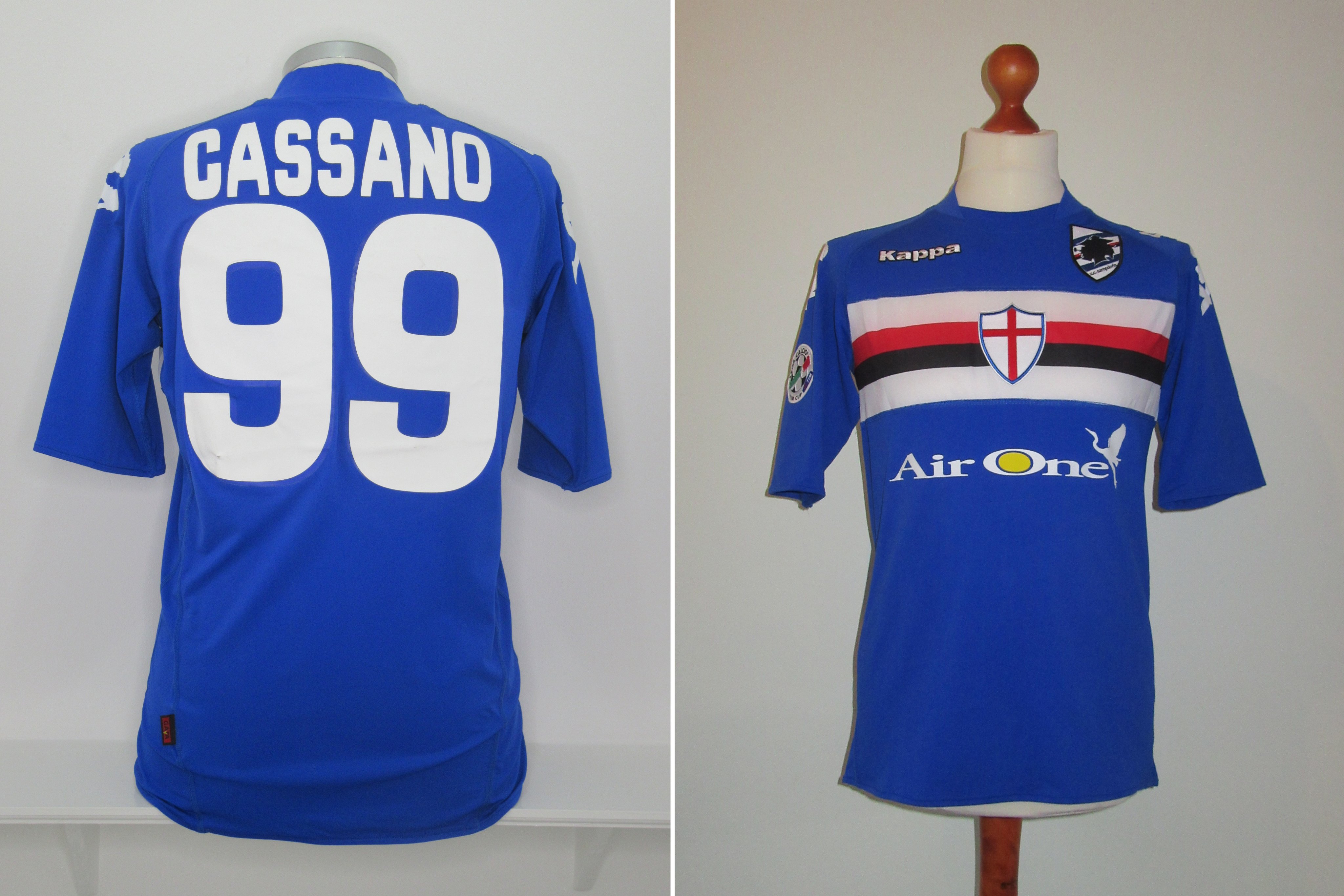 Cassano Sampdoria match worn