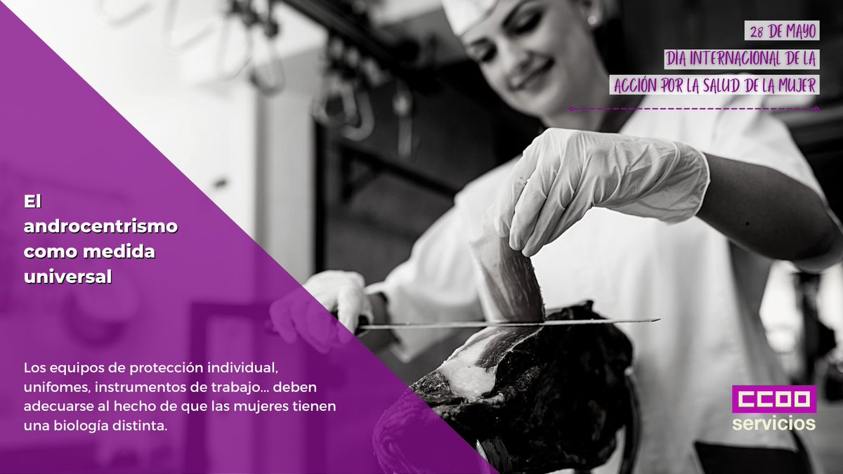 ➡️La evaluación de riesgos laborales debe adecuarse a la biología de la mujer, distinta a la del hombre. Usar como estándar medidas masculinas pone en riesgo la salud de las mujeres.

📆28 Mayo | Día de Acción por la Salud de las Mujeres #IgualdadEsSalud
🔗bit.ly/IgualdadEsSalud