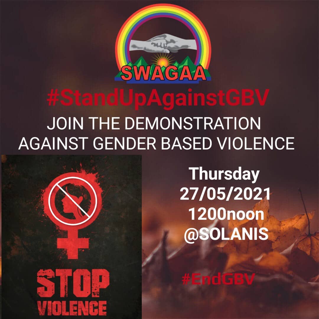 SWAGAA951's tweet photo. Let us stand together in solidarity against Gender Based Violence, bring a friend and join us in this meaningful demonstration, with Liphimbo Labomake,
@MenEngageSW @WLSASwaziland @KwakhaIndvodza @wveswatini #EndVAWG #EndGBV #Breakthesilence #BelieveHer #RT #TiniTwitter https://t.co/ZL2mLRmkOw
