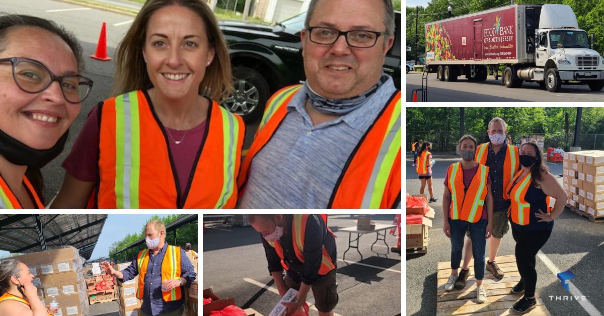 apexitgroup's tweet photo. Thrive's volunteer event with the Food Bank of South Jersey at the Lindenwold Hope Mobile this past Saturday was a success! Thank you to everyone that came out to participate and give back to our community. 

#thrive #foodbanksj #community #giveback #volunteering https://t.co/3IEWLbrsd7